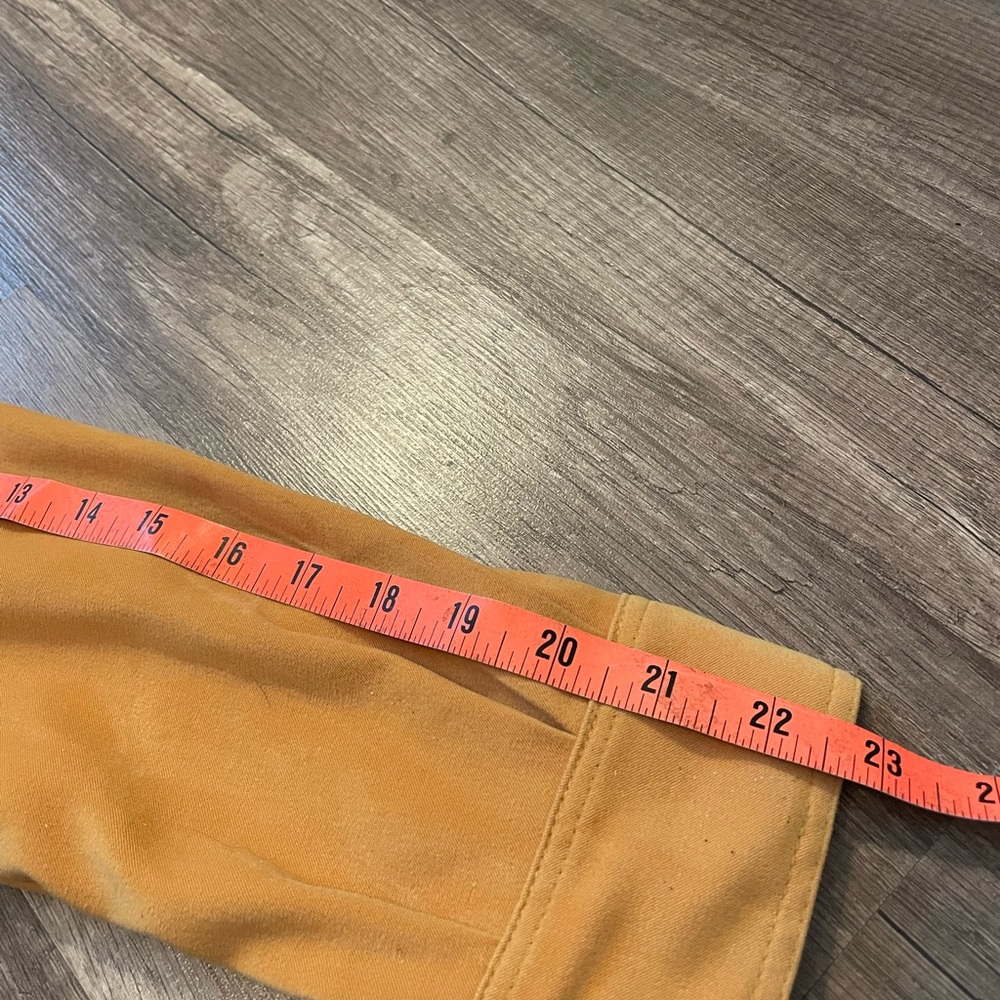 Solid Yellow Button-Front Swede-Like Long-Sleeve … - image 4